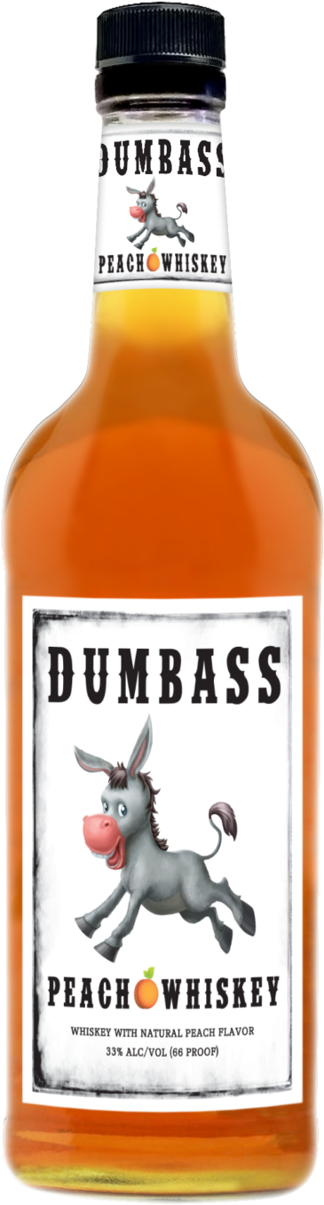Dumbass Peach Whiskey Is A Social Lubricant Bursting - Wine (406x1400), Png Download