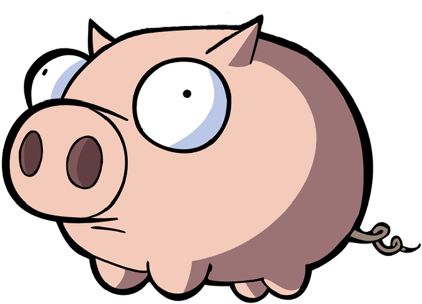 Nose Clipart Slenderman Drawing Piggy Invader Zim Gir - Invader Zim Gir (840x605), Png Download
