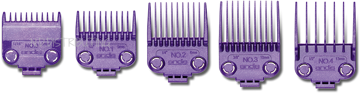 Andis Small Nano Double Magnetic Comb Set Barber Clipper - Andis Master Magnetic Comb Set Dual Magnet Small 5 (800x209), Png Download