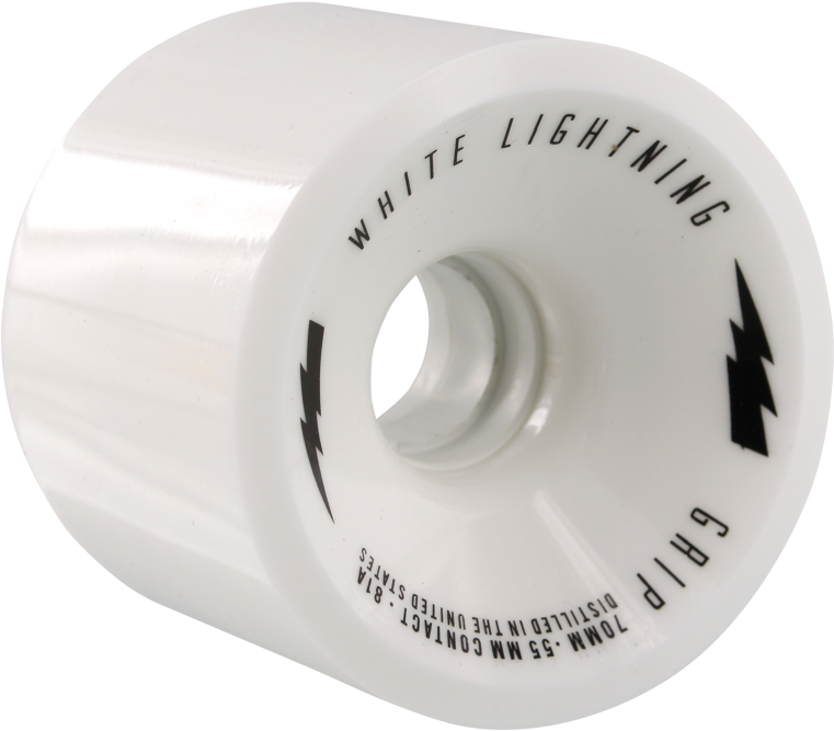 Moonshine White Lightning Grip 70mm 81a Longboard Wheels - White Lightning Longboard Wheels (760x800), Png Download