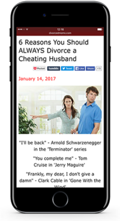 Divorced Moms Powered By Command Center - Website (400x756), Png Download