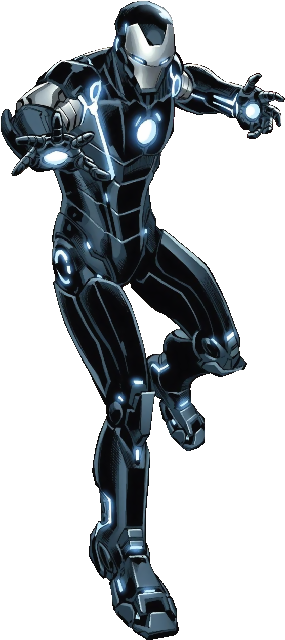 Iron Man With Stealth Armor - Iron Man Tron Armor (600x1290), Png Download
