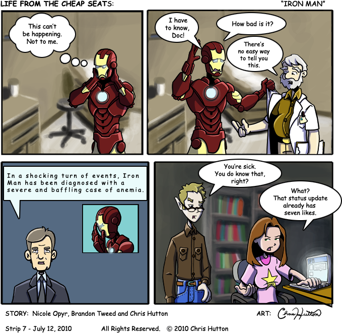 Iron Man - Iron Man Comic Strip (700x700), Png Download