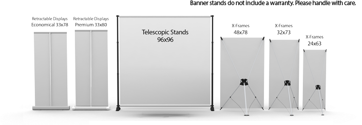 Stand Only No Print - Roll Up And X Frame Banners (720x260), Png Download