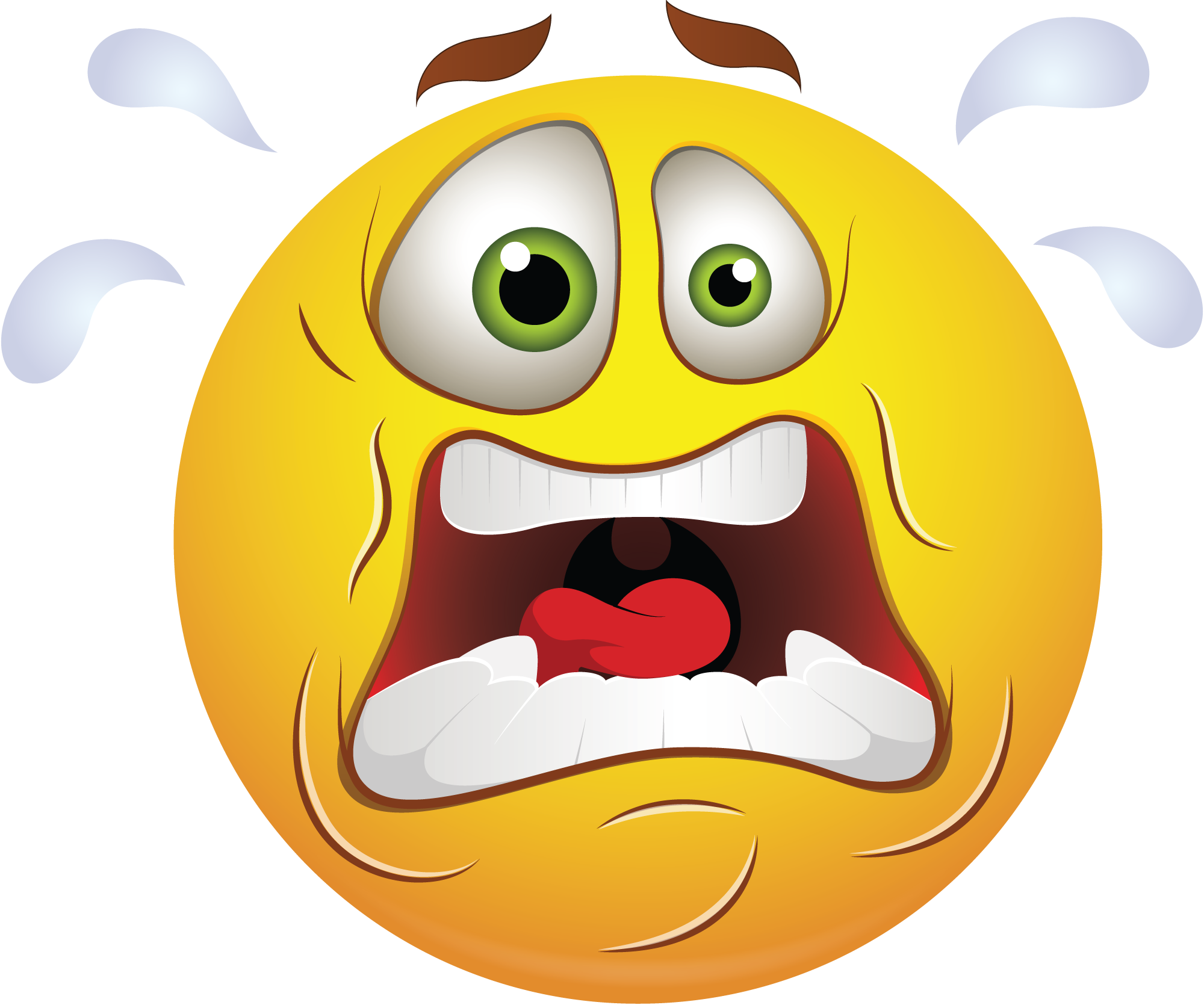 Tony Shepherd Internet Marketing - Scared Emoticon (2000x1670), Png Download