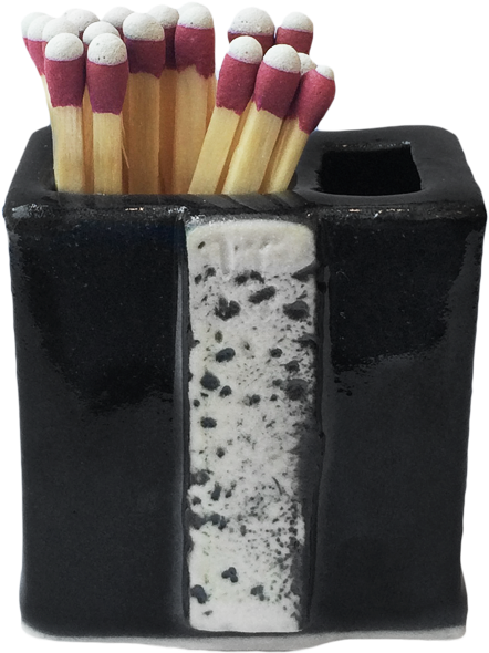 This Handmade Ceramic Match Striker Features A Section - Candle (1000x1000), Png Download