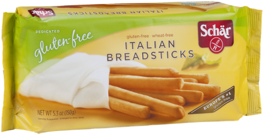 Schar Gluten Free Italian Breadsticks - 5.3 Oz Bag (600x600), Png Download
