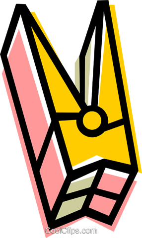 Clothes Pin Royalty Free Vector Clip Art Illustration (286x480), Png Download
