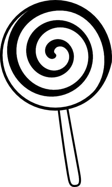 Lollipop Clip Art Clip Art At Clker - Coloring Picture Of A Lollipop (360x599), Png Download