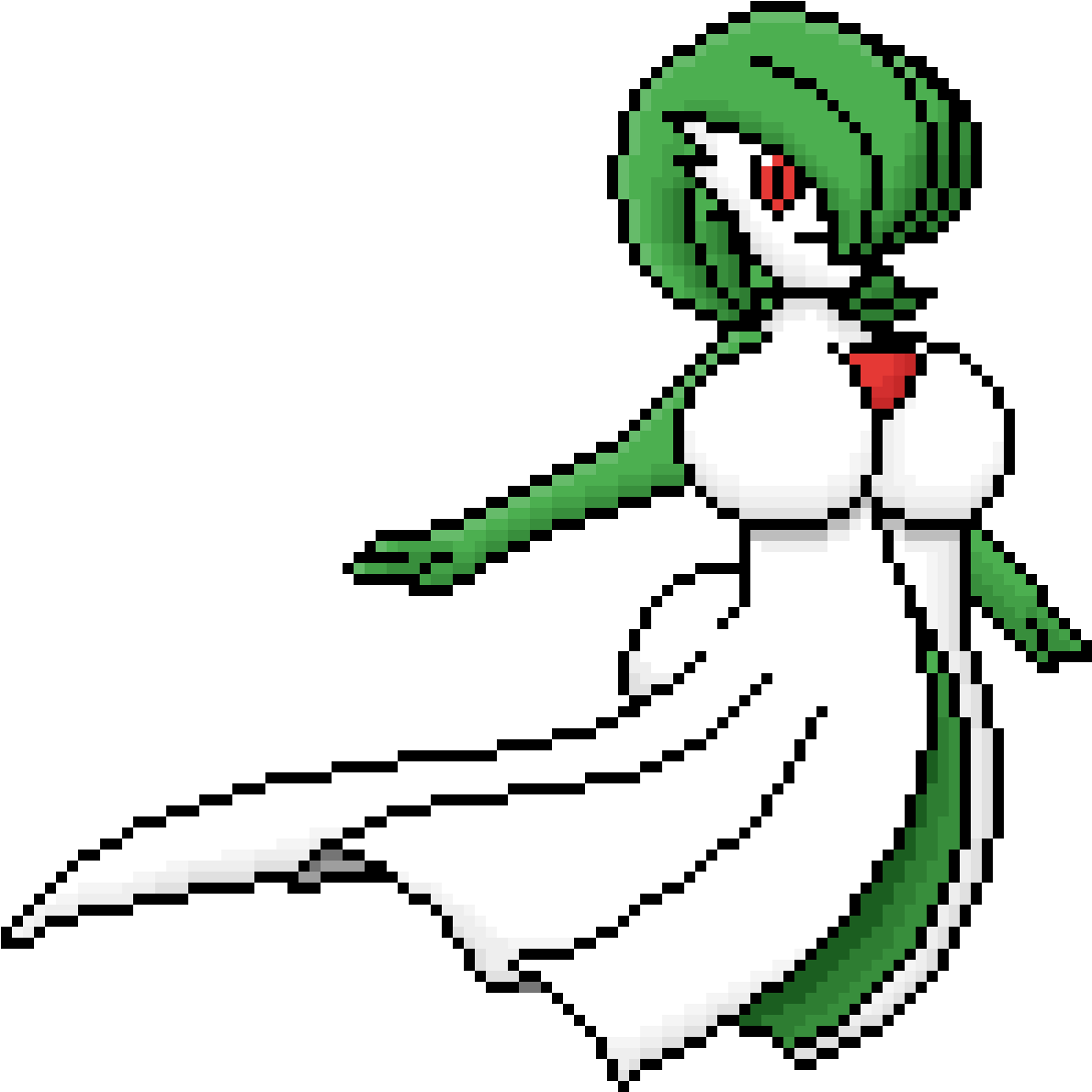 Gardevoir Plus By Calder84 - 8 Bit Apple (1200x1200), Png Download