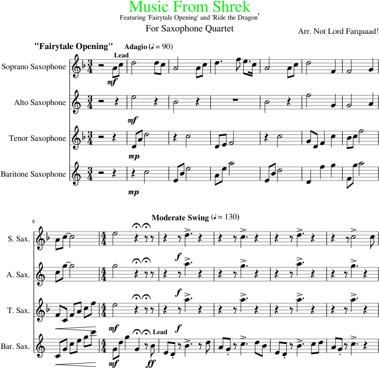 Music From Shrek Sheet Music Composed By Arr - Call Me Beep Me Piano Sheet Music (850x1100), Png Download