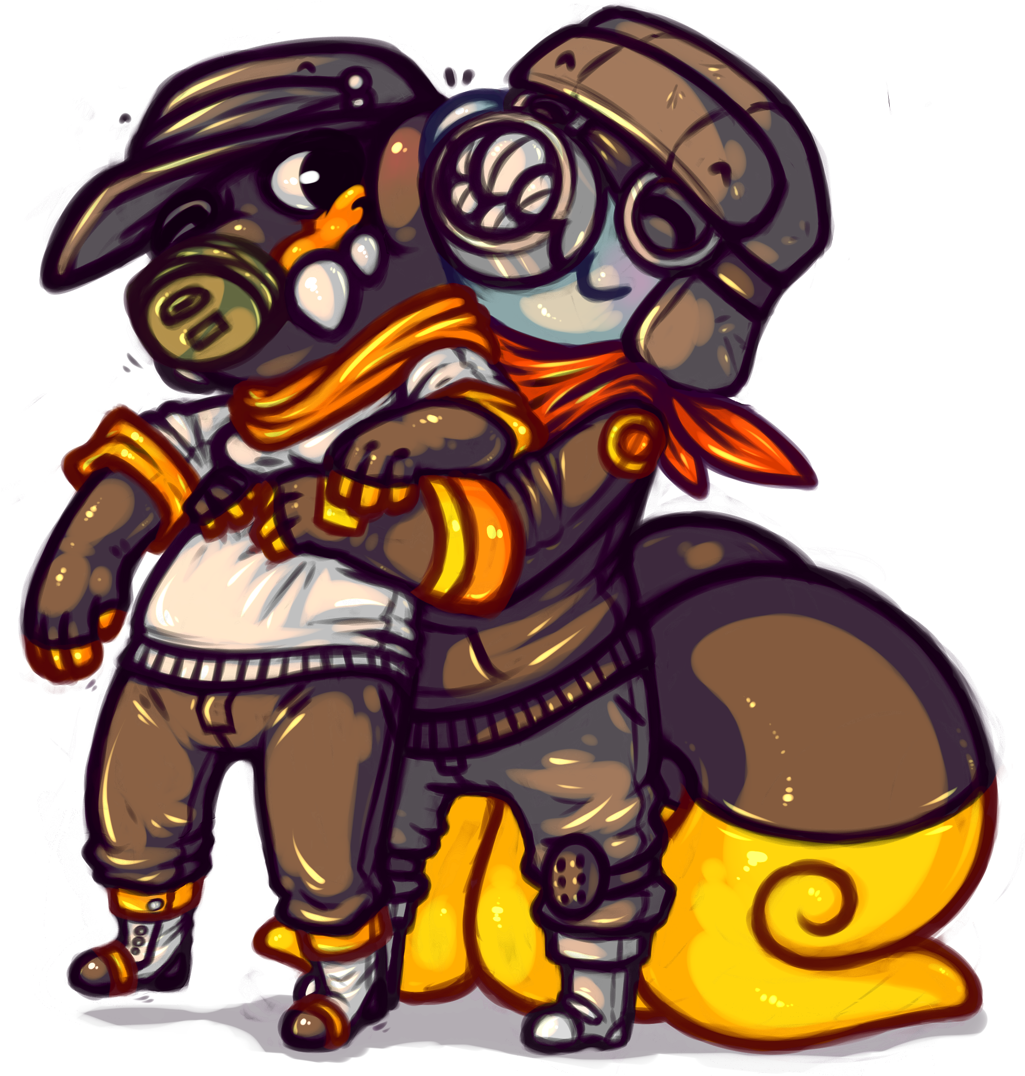 Cute Monster Hugs - Digital Art (2008x2108), Png Download