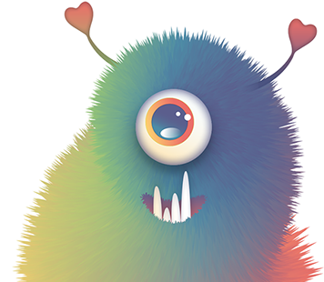 Cute Monster (404x316), Png Download
