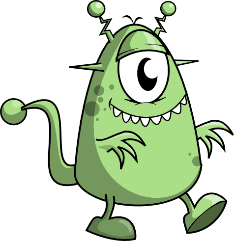 Cute Monster Clip Art - Creating A Dichotomous Key Monsters (476x491), Png Download