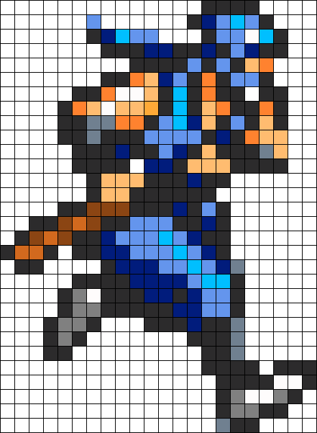 Ryu Hayabusa Perler Bead Pattern / Bead Sprite - Ryu Hayabusa Perler Beads (463x631), Png Download