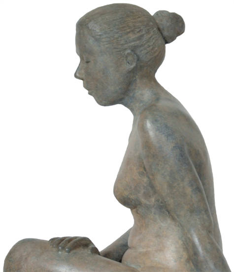 Figurative Bronze Sculpture By Irish Artist Marie Smith - Statue (475x550), Png Download