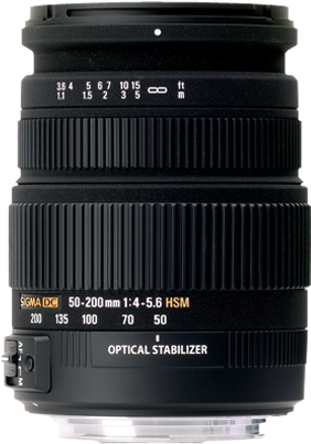 50 200mm F4 - Sigma 50 200 Dc Hsm (380x420), Png Download