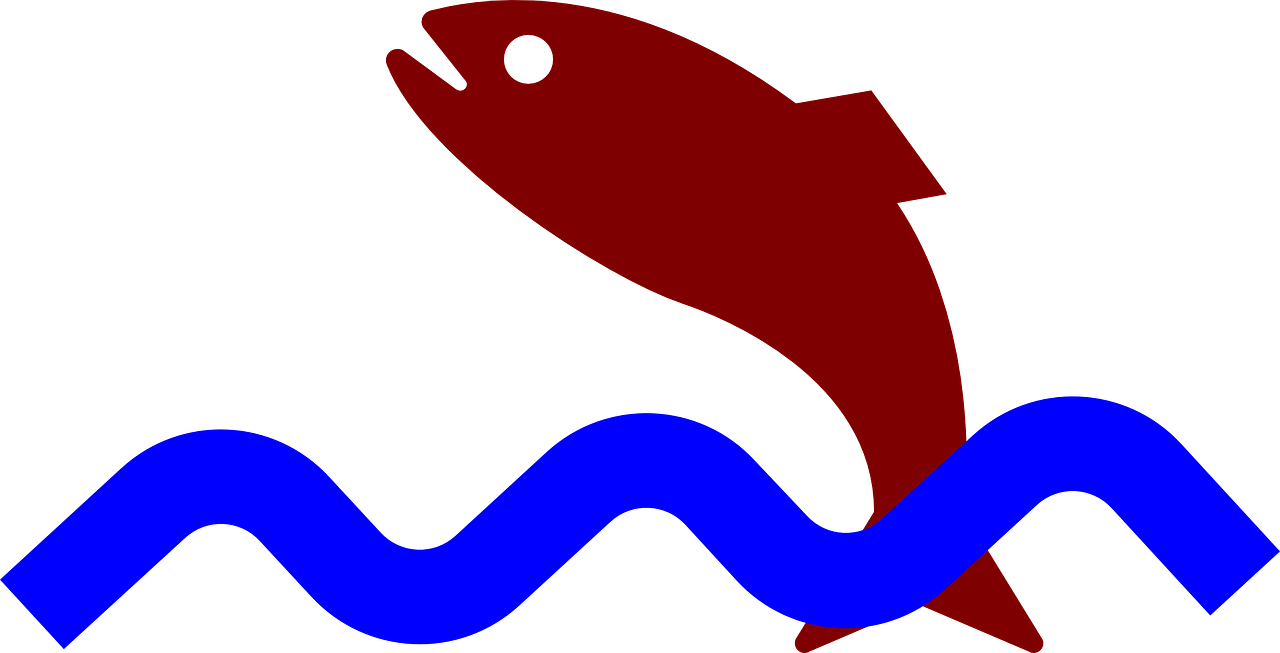 Fish Jumping Water Animal Waves Transparent Image - Animated Fish Jumping Out Of Water (1280x653), Png Download