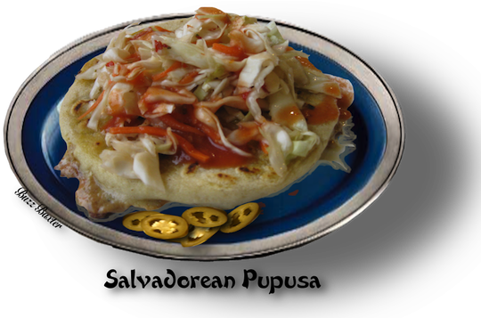 Pupusas A Salvadorean Favorite - Curtido (550x356), Png Download