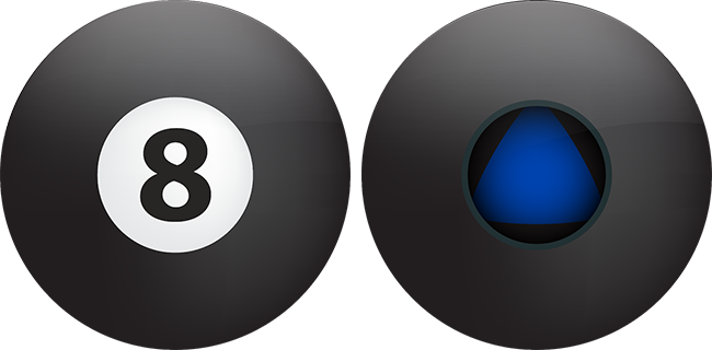 Magic 8-ball - Magic 8 Ball Empty (650x320), Png Download