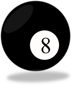 8 Ball - Billiard Ball (1000x667), Png Download