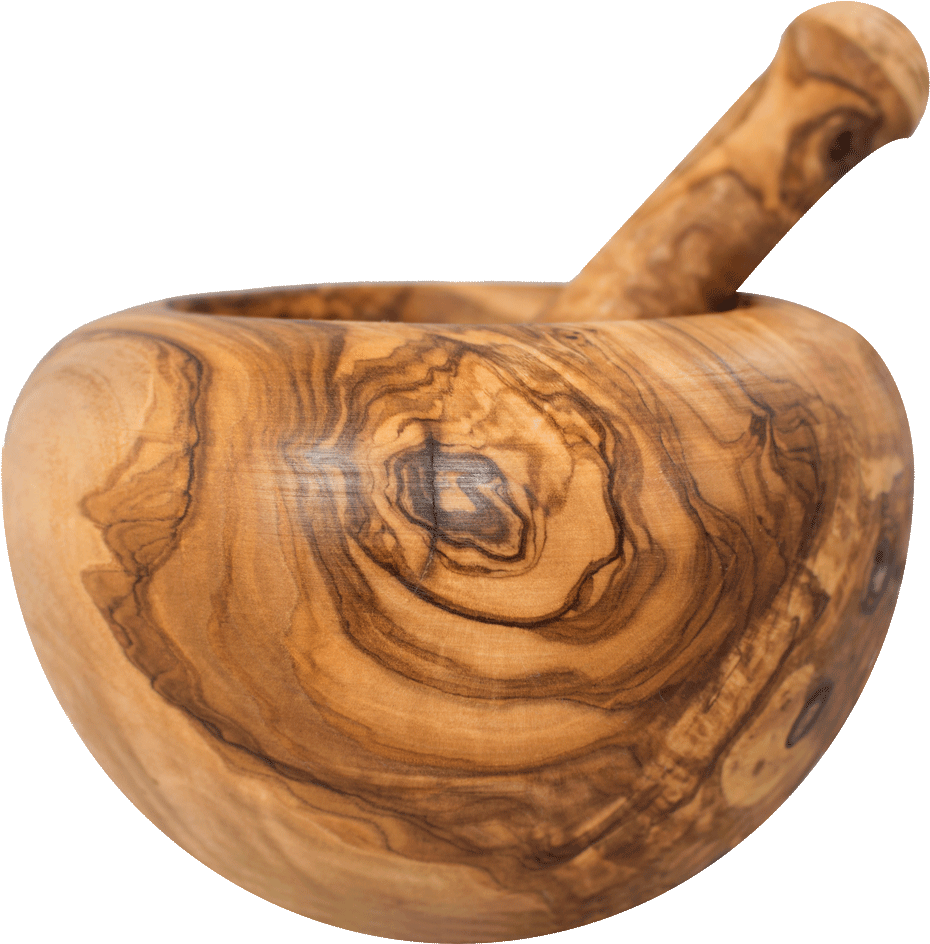 Little Angel Olive Wood Mortar And Pestle - Chef Masterpiece Olive Wood Mortar And Pestle 4.75" (1000x1000), Png Download