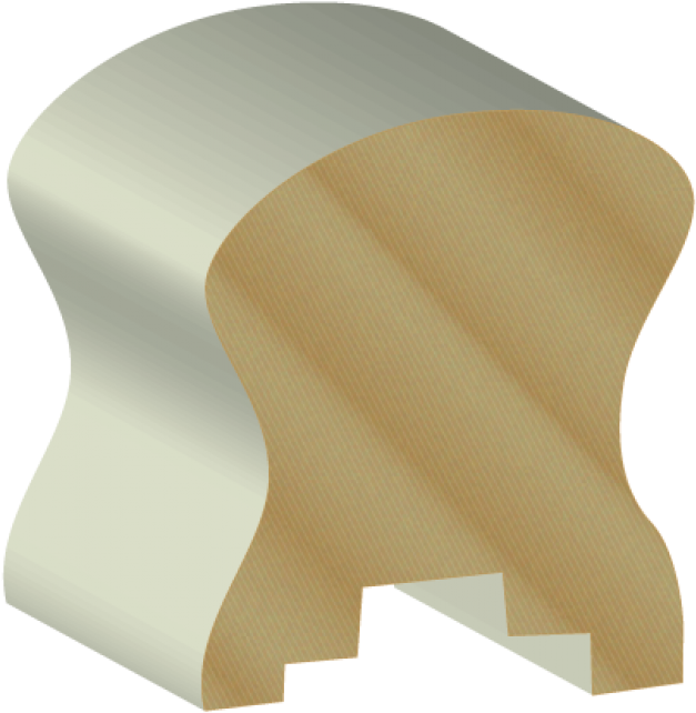Rebated Ladies Waist Handrail - Hume Doors & Timber (640x1239), Png Download