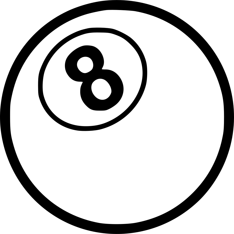 Eight Ball - - White Bowling Ball Png (980x980), Png Download