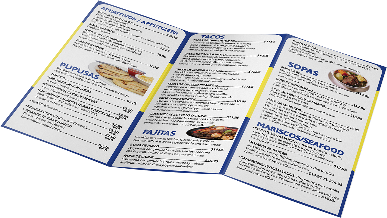 Marketing Collateral For Multicultural Restaurants - Brochure (1400x1131), Png Download