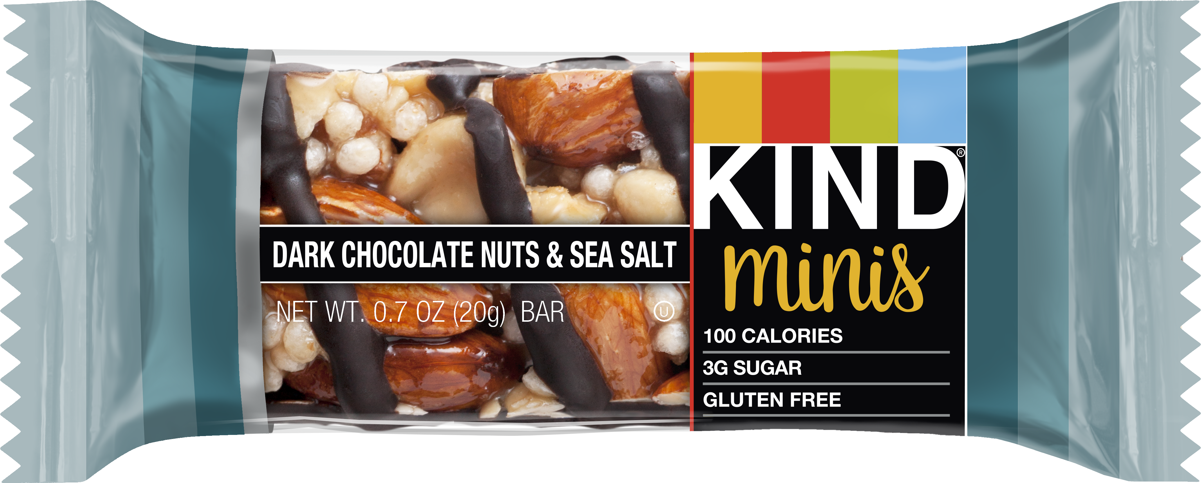 Kind Minis Caramel Almond And Sea Salt (4636x2412), Png Download