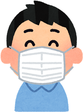 Why Do Japanese Wear Surgical Masks In Public マスク？ - Surgical Mask Clipart (348x400), Png Download