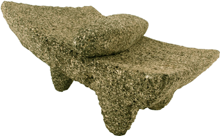 Now Known As A Metate Y Mano Or Mortar And Pestle, - Wool (500x425), Png Download
