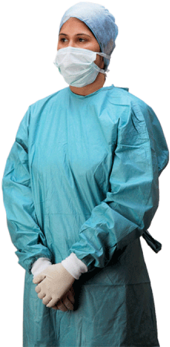 Masks / Non-woven Face Mask - Surgical Gloves And Gown (500x500), Png Download