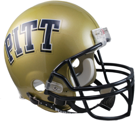 Pittsburgh Panthers Full Size Authentic Proline Ncaa - Pittsburgh Panthers Pro Line Authentic Football Helmet (475x429), Png Download