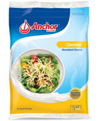 Anchor Mozzarella Shredded Cheese (454x549), Png Download