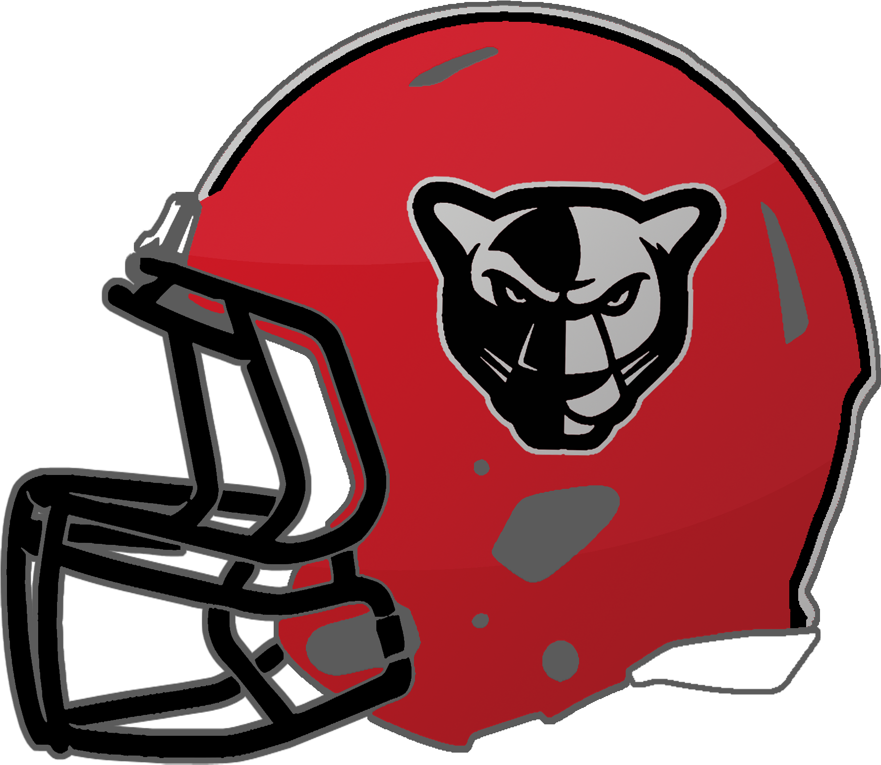 Petal Panthers - Oak Grove High School Football Helmet (1800x1565), Png Download