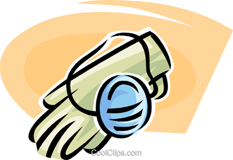 Rubber Gloves And A Surgical Mask Royalty Free Vector - Gloves And Masks Clipart (480x329), Png Download
