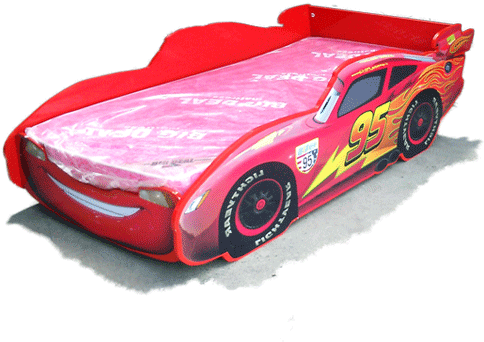 Bawas Furnishers Lightning Mqueen Car Bed - Car (500x500), Png Download