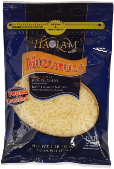 Slice Cheese - Haolam Mozzarella Cheese, Shredded - 16 Oz Bag (417x600), Png Download