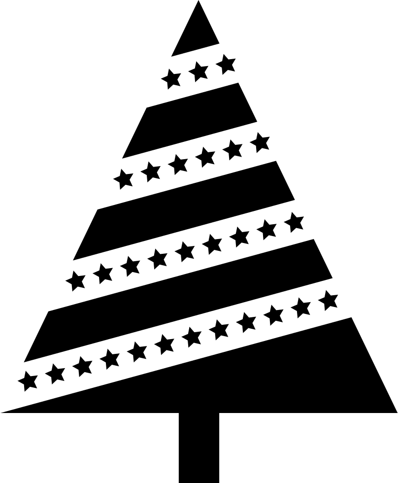 Christmas Tree With Stars - Christmas Tree (808x980), Png Download