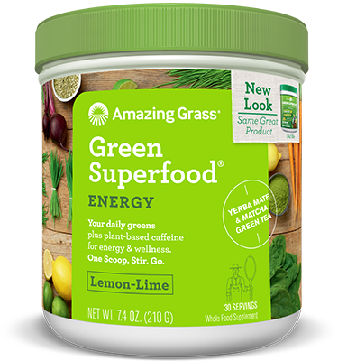 Energy Lemon Lime Gsf - Amazing Grass Energy (375x400), Png Download