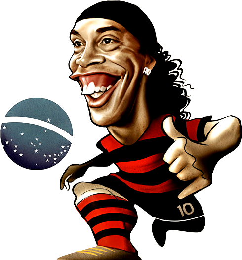 Ronaldinho Gaucho Png - Imagenes De Ronaldinho Caricatura (550x550), Png Download