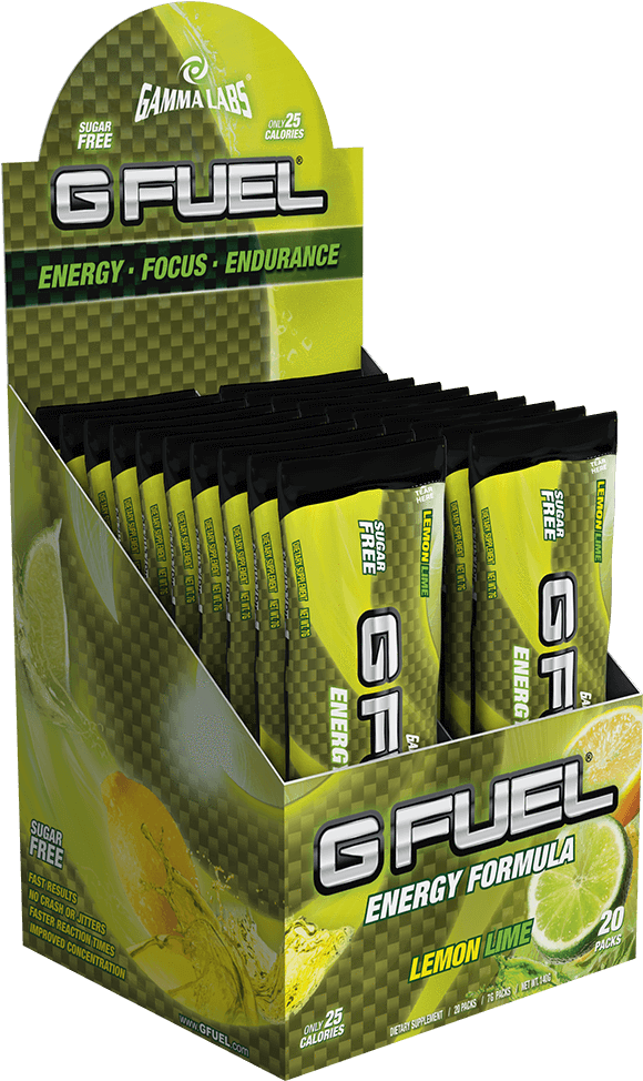 Lemon Lime Box - Gamma Labs G Fuel Lemon Lime 20 Count (1024x1024), Png Download