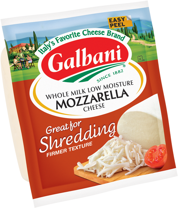 Mozzarella Great For Shredding - Galbani Whole Milk Low Moisture Mozzarella (800x800), Png Download