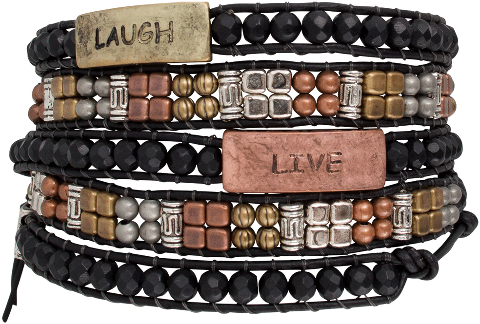 Wtw Designs Live, Laugh, Love Wrap Bracelet - Bracelet (1000x698), Png Download