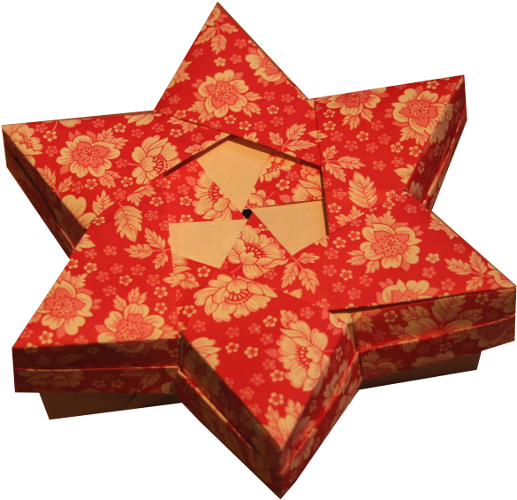 Origami Christmas Star Box By Robin Glynn - George Cartwright - Tenacious Slew (620x608), Png Download