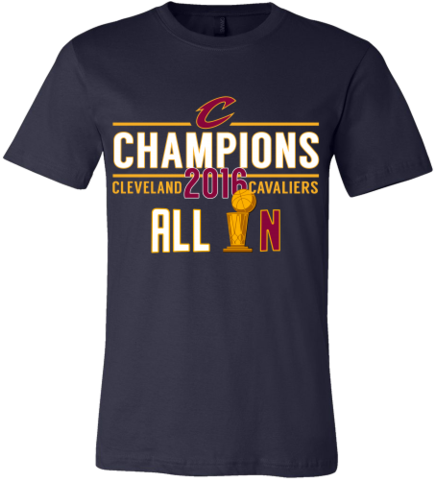 Cleveland Cavaliers All In With Nba Trophy 2016 Nba - Red Bulls T Shirt (480x480), Png Download