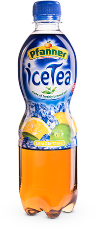 Ice Tea Lemon-lime 500 Ml - Pfanner Ice Tea Lemon (379x513), Png Download
