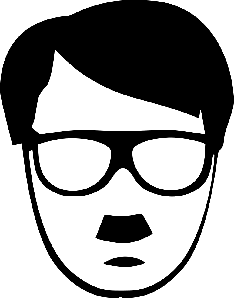 Hipster Glasses Transparent Png - Style Face Icon Man (772x980), Png Download