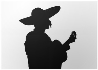 Charro Mariachi Playing Guitar Backlight Silhouette - El Impacto Ecosociocultural Y Turistico Del Mariachi (400x400), Png Download